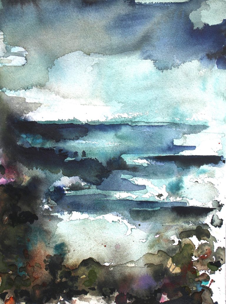 Rügen (2023), Aquarell und Tusche, 32 x 24 cm