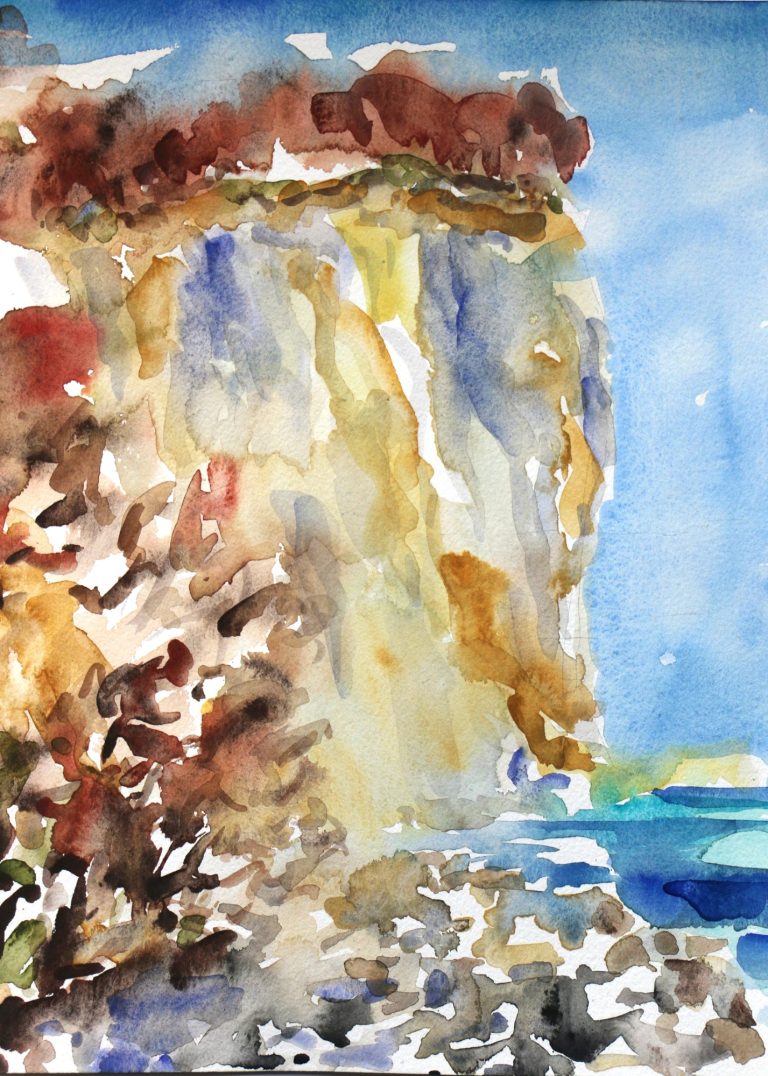 Sassnitz (2026), Aquarell, 32 x 24 cm