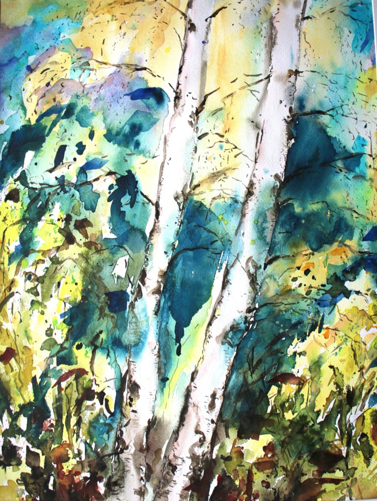 o. T. (2023), Aquarell, 60 x 50 cm
