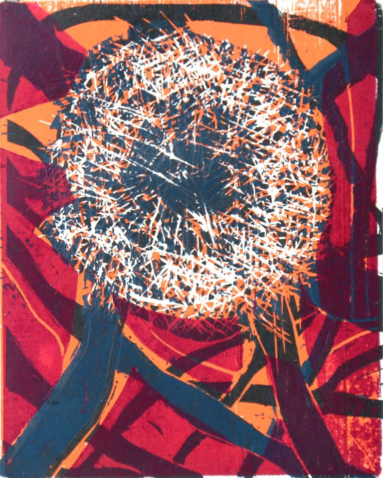 aus der Serie "Secret Garden" (2013), Farbholzschnitt, 24 x 19 cm